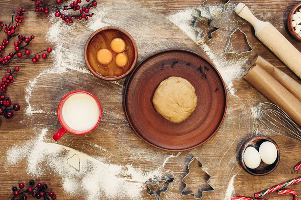 Gingerbread dough for christmas cookies — Stock Photo