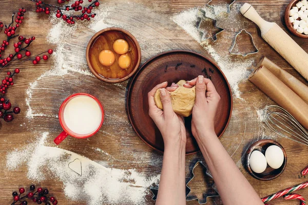 Gingerbread dough for christmas cookies — Stock Photo