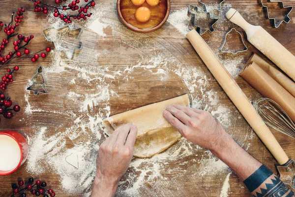 Lebkuchenteig für Weihnachtsplätzchen — Stockfoto