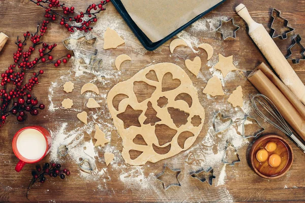 Masa para galletas de Navidad - foto de stock