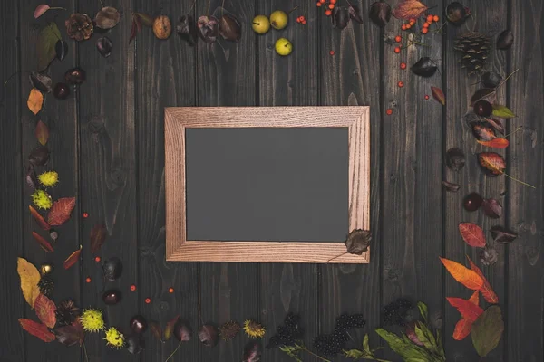 Autumn composition and frame — Stock Photo