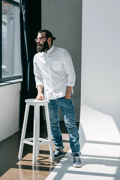 Handsome bearded young man — Stock Photo, Image