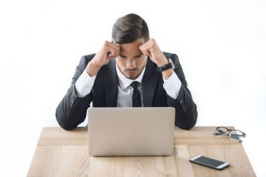 İşyerinde yorgun işadamı
