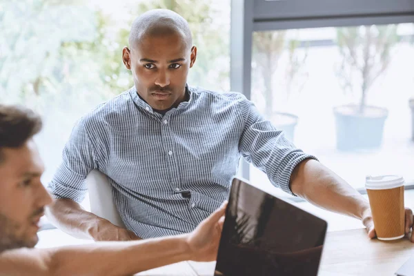 African american businessman at meeting — Stock Photo, Image