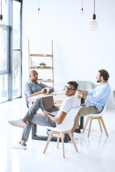 Multicultural businessmen in office — Stock Photo, Image