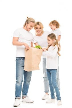 kağıt torba ile aile
