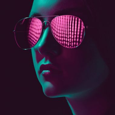 stylish woman in sunglasses clipart