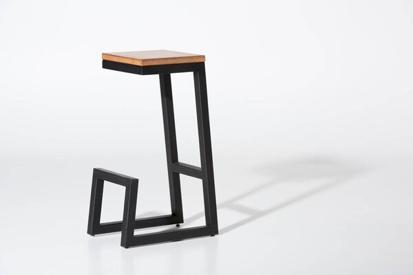 stylish barstool with wooden top