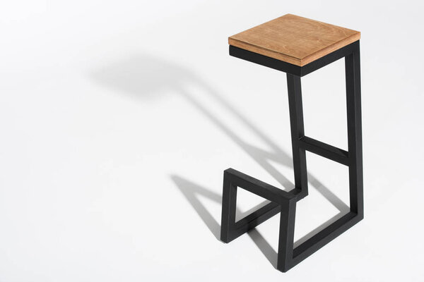 stylish barstool with wooden top