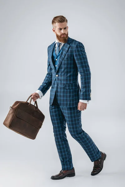 Fashionable man with bag — Stock Photo, Image
