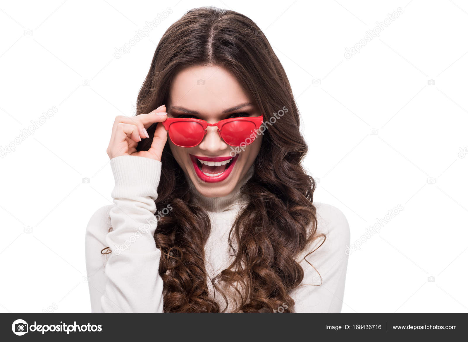 Woman Looking Over Sunglasses Stock Photo Image By C Vitalikradko Woman Looking Over Sunglasses Stock Photo Image By C Vitalikradko