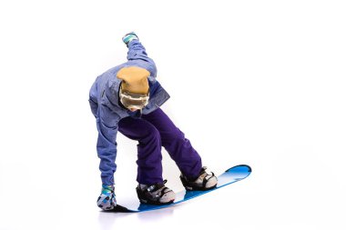 snowboard yaparken sürgülü kadın