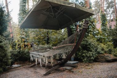 hammock in courtyard clipart