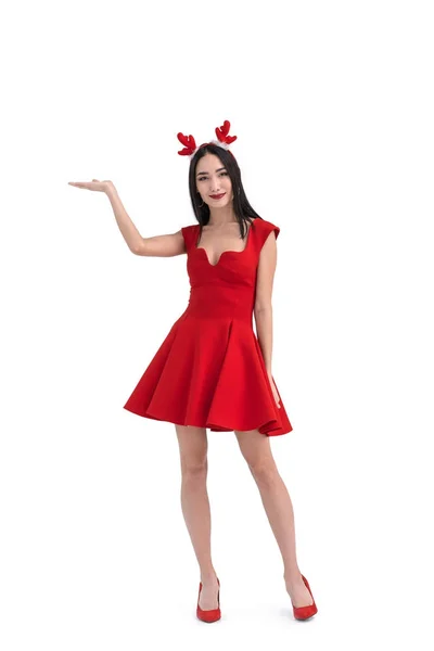 Asian woman in deer costume — Stock Photo, Image