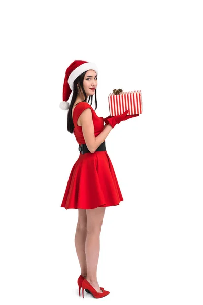 Mujer asiática con regalo de Navidad — Foto de stock gratis