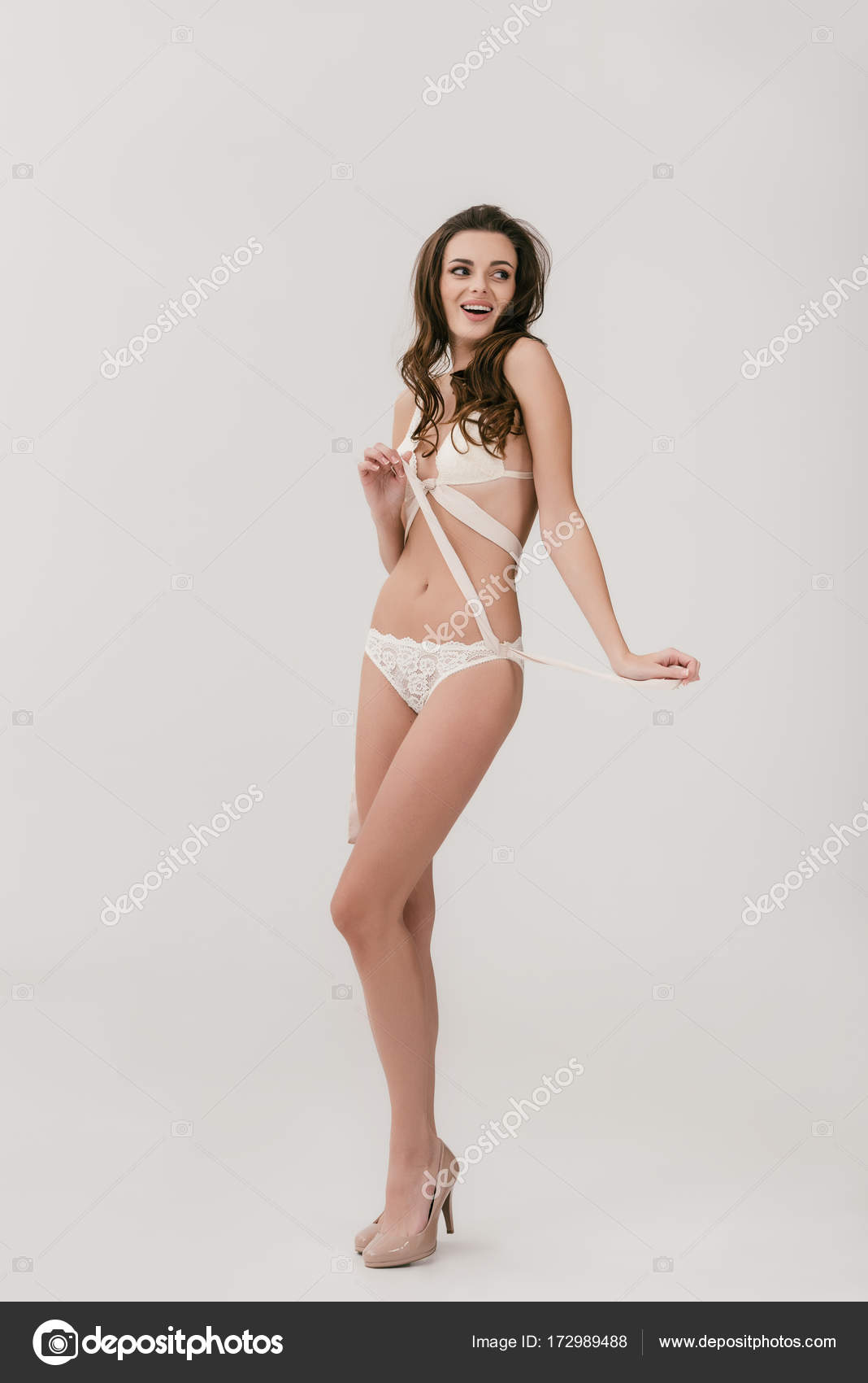 Sexy Girl In White Lingerie Stock Photo By Vitalikradko 172989488
