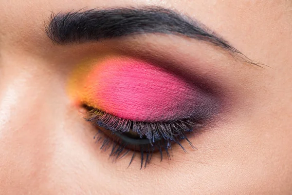 Young woman with colorful eyeshadows — Stock Photo, Image