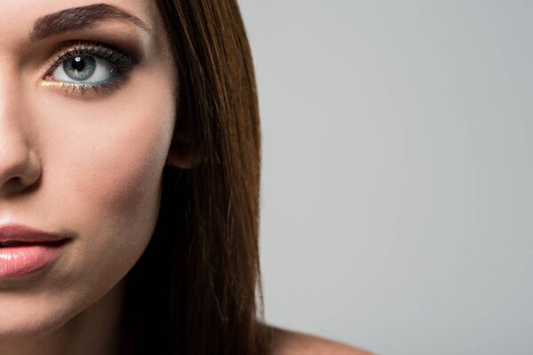 woman with stylish makeup