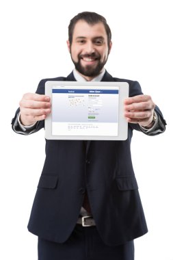 Web sitesi Facebook ile tablet