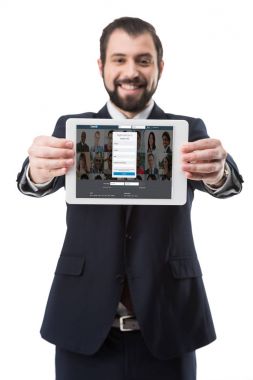 LinkedIn Web sitesi ile tablet