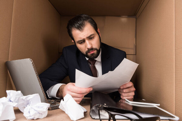 businessman working with documents