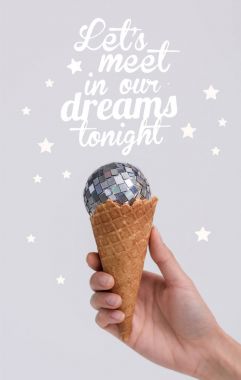 ice cream cone with christmas ball clipart