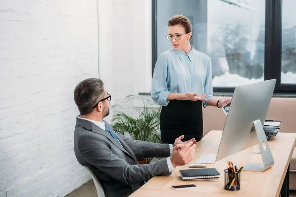 Business Colleagues Working Together Modern Office — Stock Photo, Image