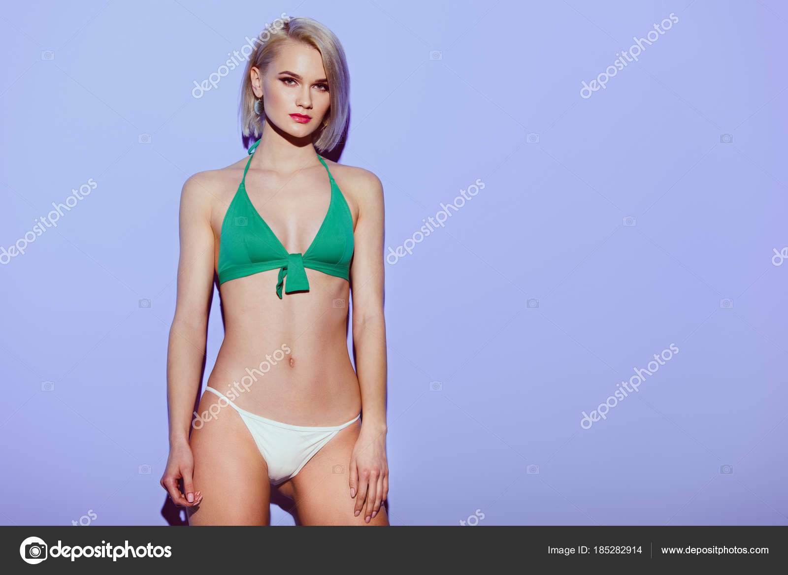 Blonde girl bikini