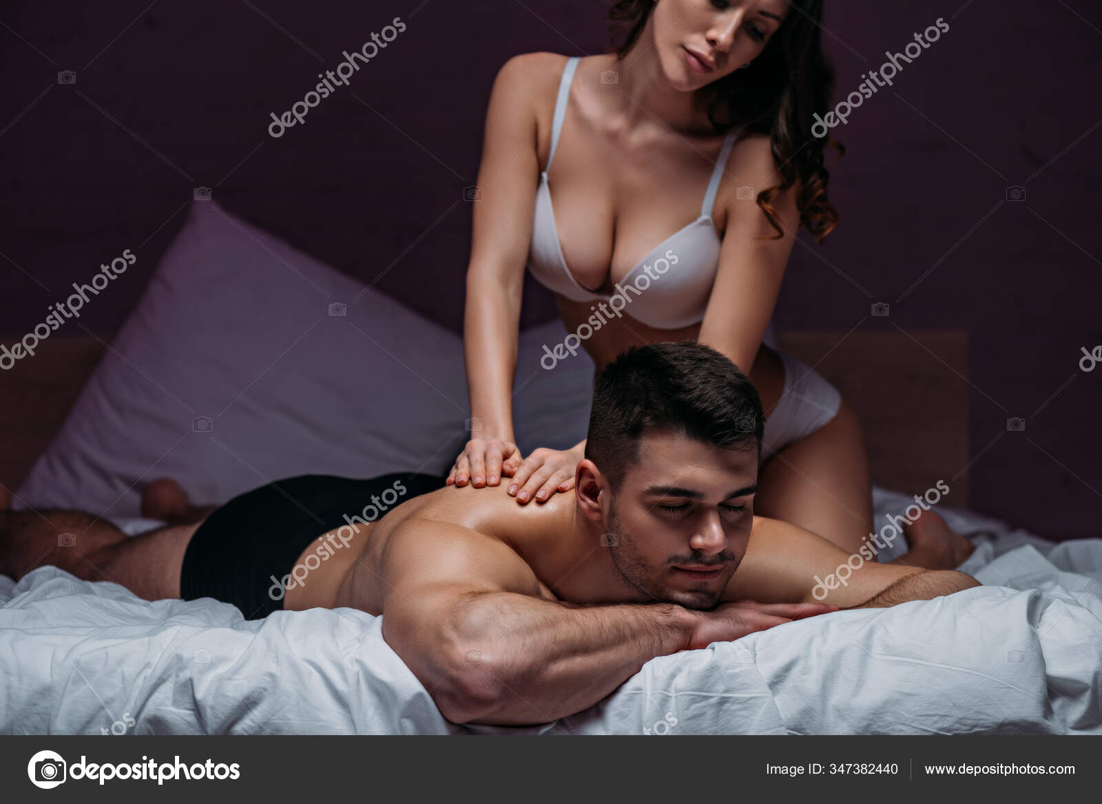 Sexy girl on girl massage