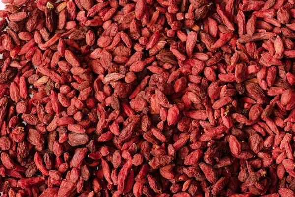 Vista Vicino Bacche Goji Secche Sfondo — Foto Stock