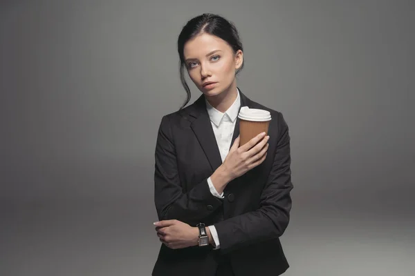 Femme d'affaires ayant une pause café — Photo de stock