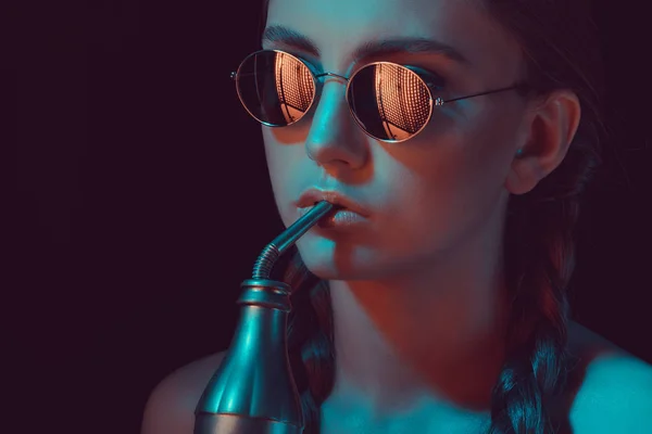 Woman drinking water — Stock Photo