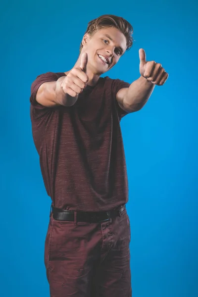 Man showing thumbs up — Stock Photo