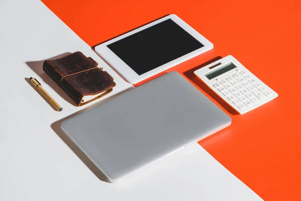Gadgets and office supplies — Stock Photo