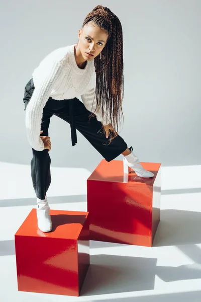 Fashionable african american woman — Stock Photo