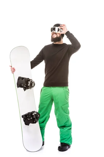 Young man with snowboard — Stock Photo