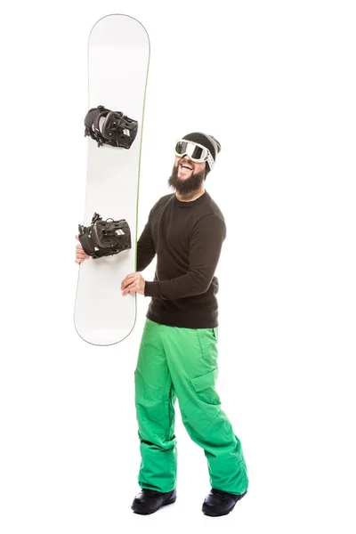 Jeune homme avec snowboard — Photo de stock