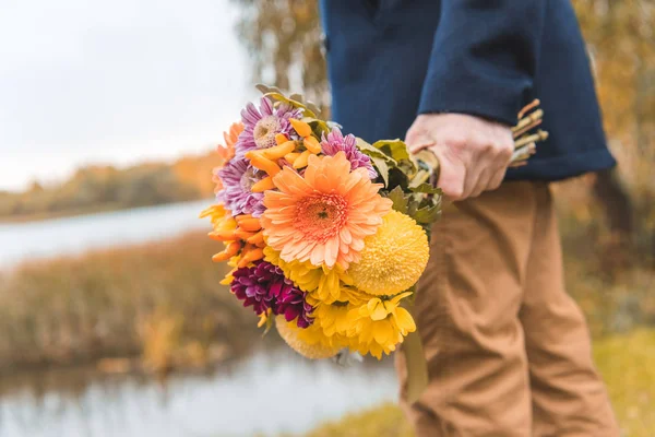 Bouquet of autumn flowers — Stock Photo