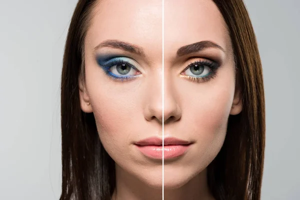 Woman with different makeup — Stock Photo