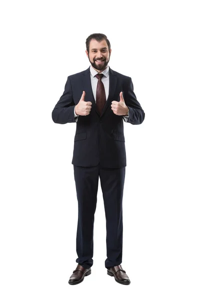 Businessman with thumbs up — Stock Photo