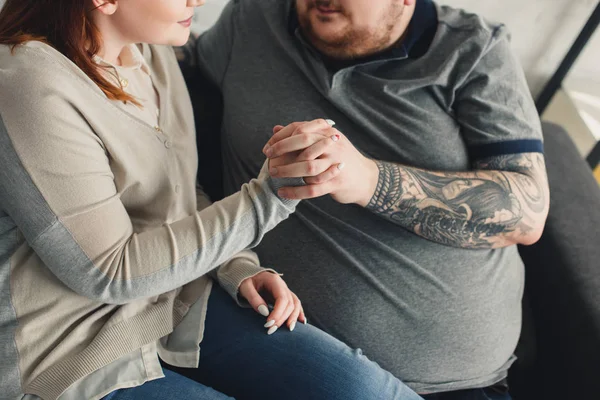 Overweight couple — Stock Photo