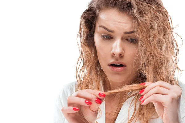 Shocked blonde woman — Stock Photo, Image