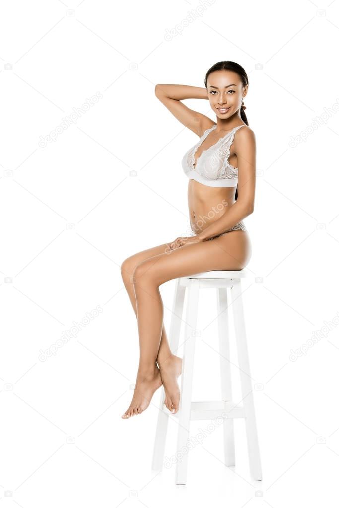 african american woman sitting on chair