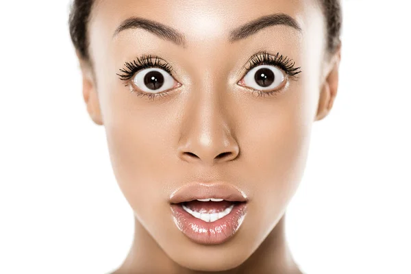 Shocked african american woman — Stock Photo