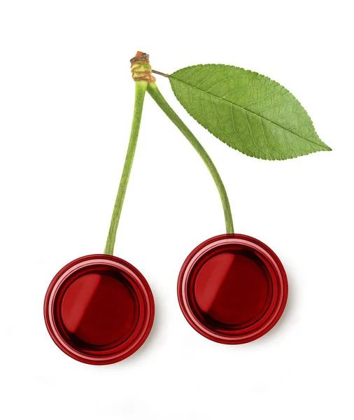 Cherry juice advertising image — Stock Photo, Image