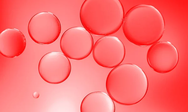 Красные пузыри под водой — стоковое фото