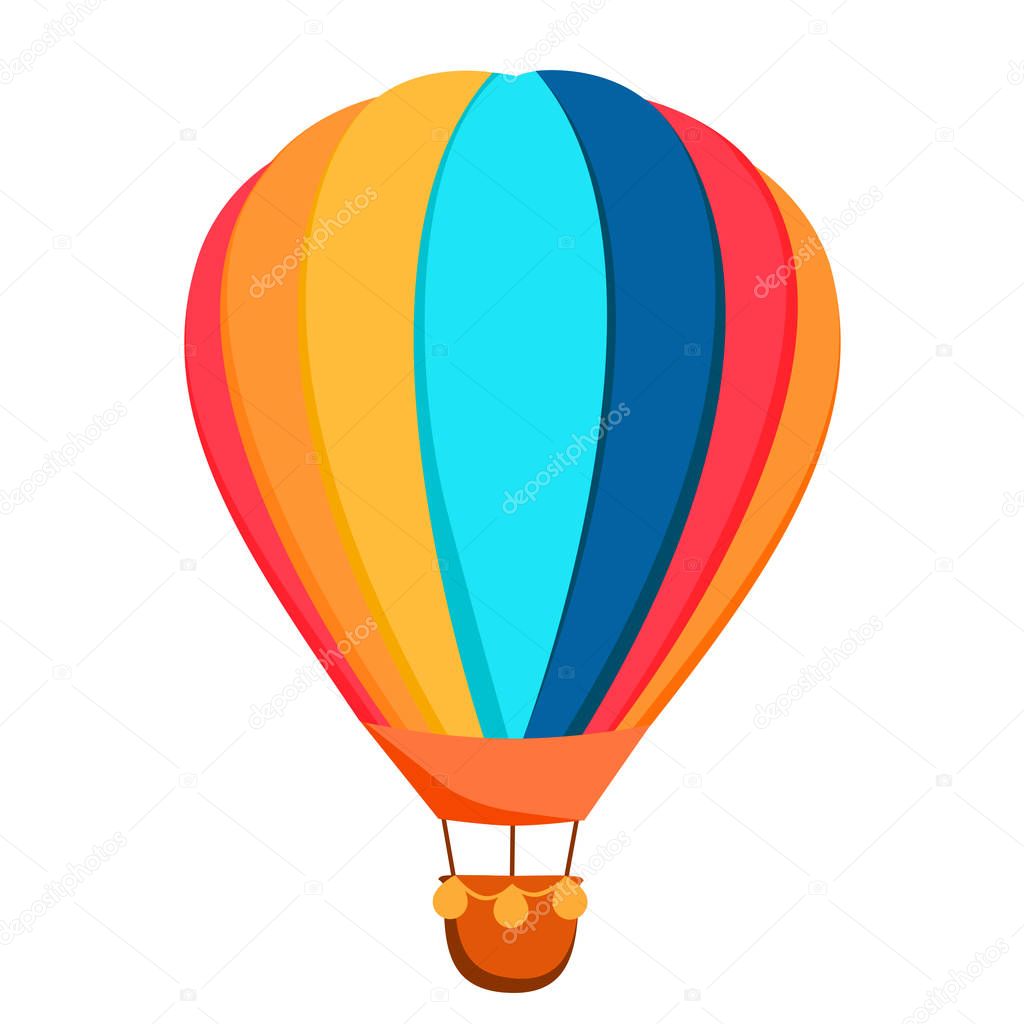 Hot air balloon isolated