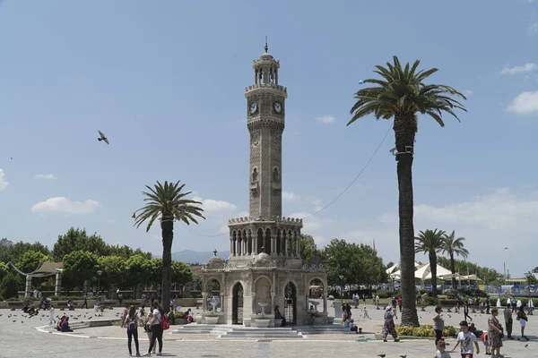 Izmir Turquía Torre Del Reloj Plaza Konak — Foto de Stock