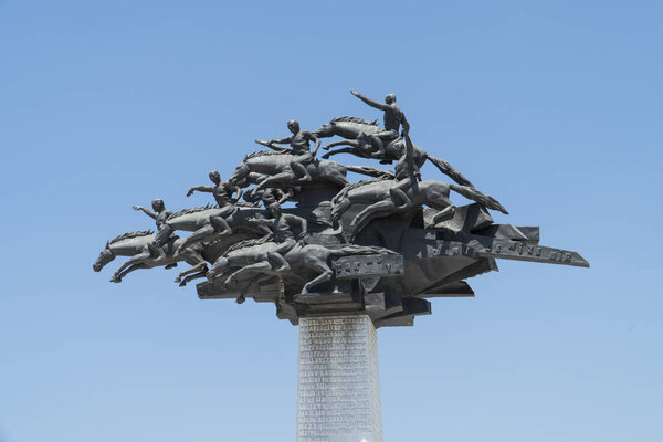 Independence monument in city of Izmir