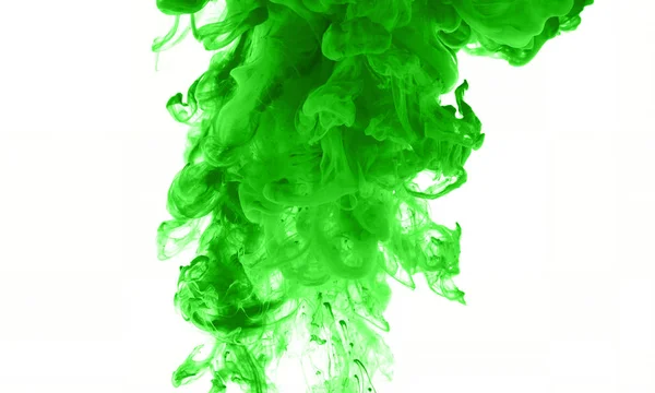 Green Color Paint Water — Stock Photo, Image